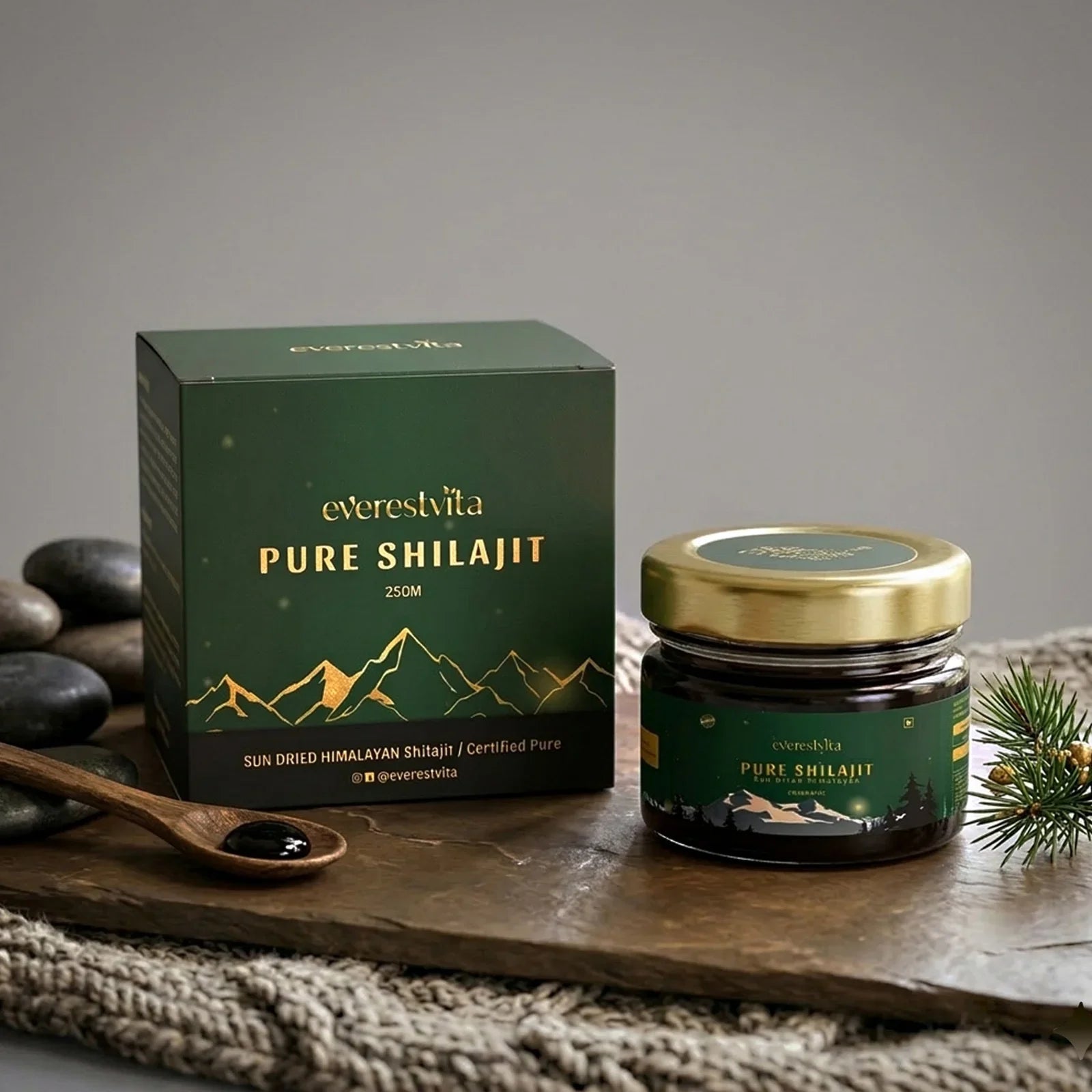 Sun Dried Himalayan Shilajit – 25 Gm